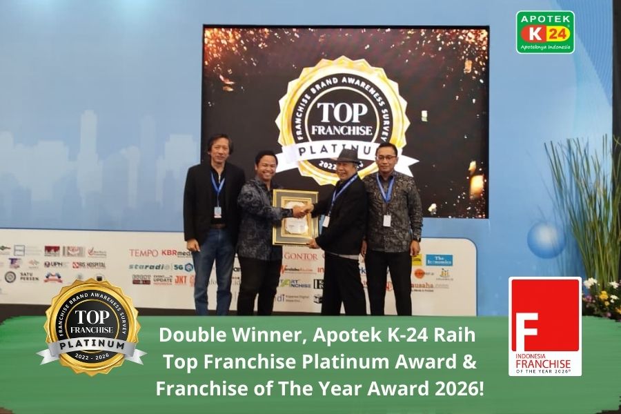 Apotek K-24 Raih Top Franchise Platinum dan Franchise of The Year